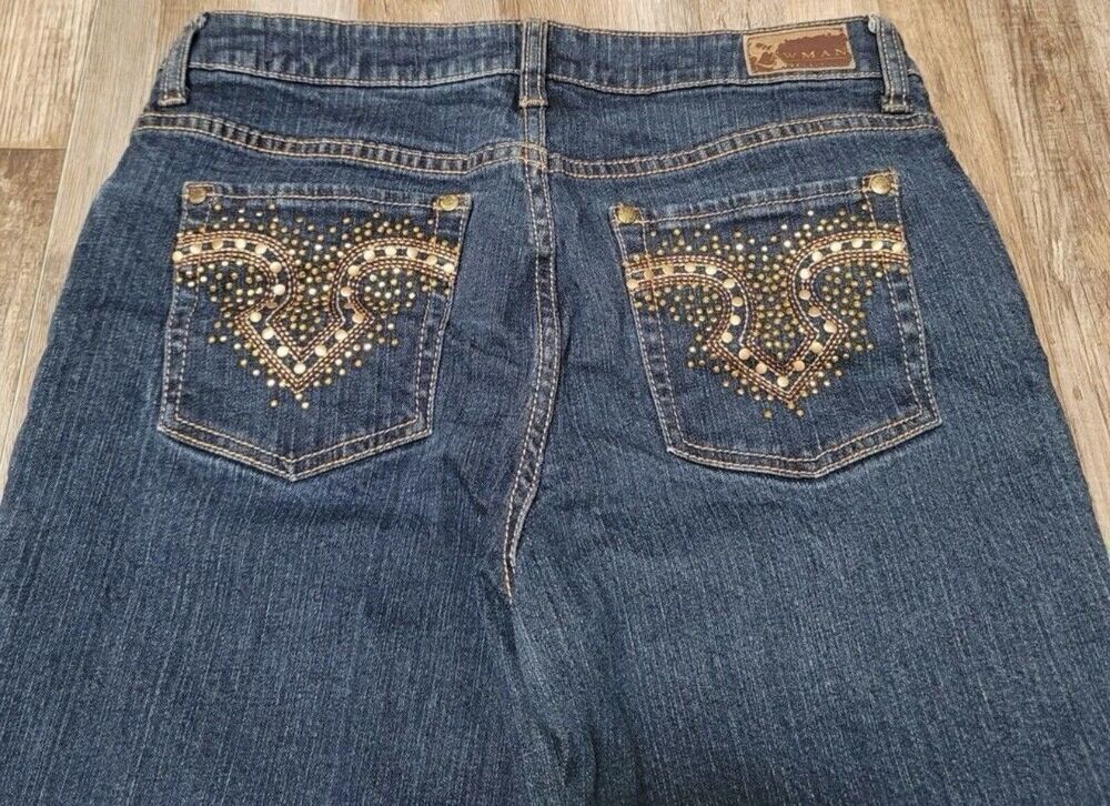 Lawman Womens 7/8 Denim Western Jeans Embroidered Pocket Y2K Straight Boot